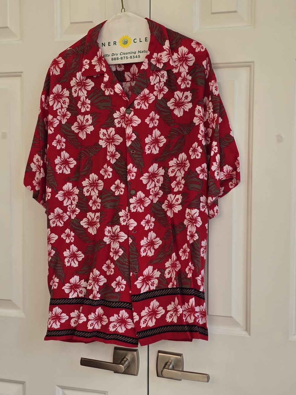 Thumbs Up Red Floral Hawaiian Button-Down Shirt